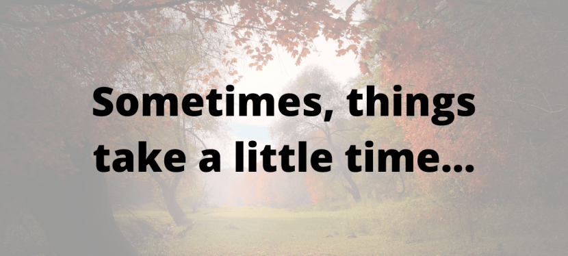 Sometimes, things take a little time to&nbsp;process…